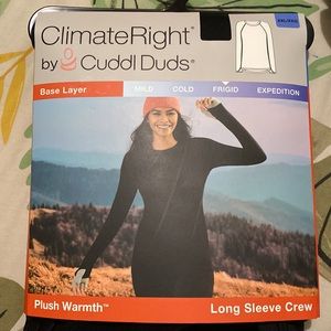 ClimateRight by Cuddl Duds women’s plush plus Warmth Base Layer Top Shirt